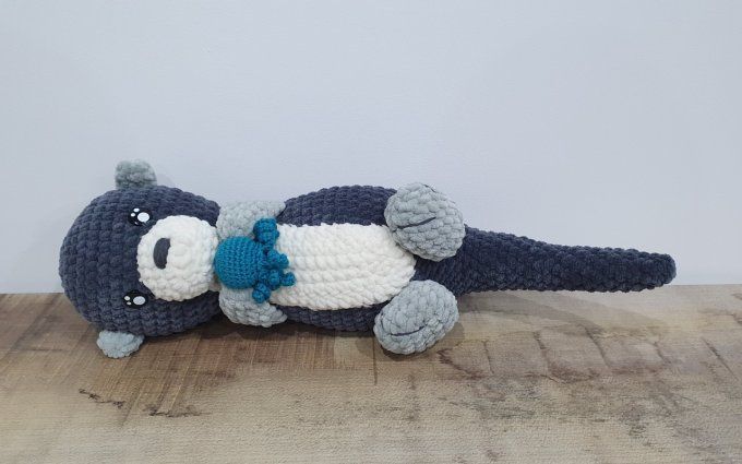 Loutre et son doudou pieuvre