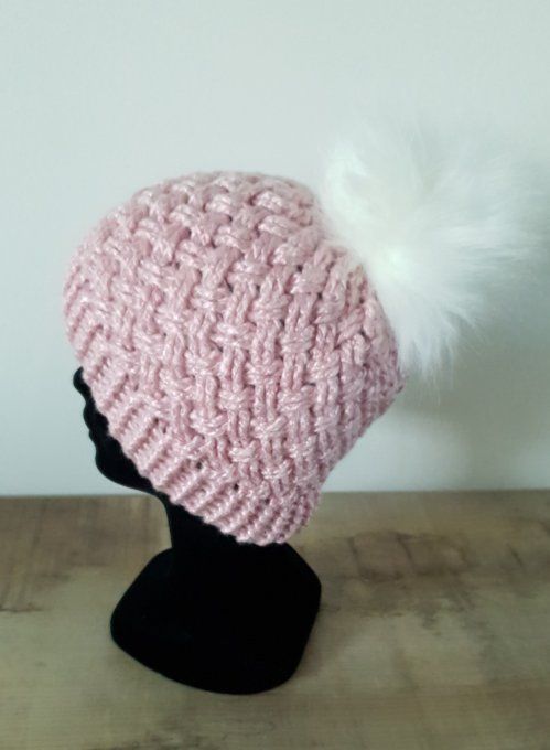 Bonnet croisé brillant