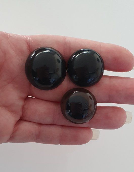 Yeux sécurisés noirs de 5 à 30 mm